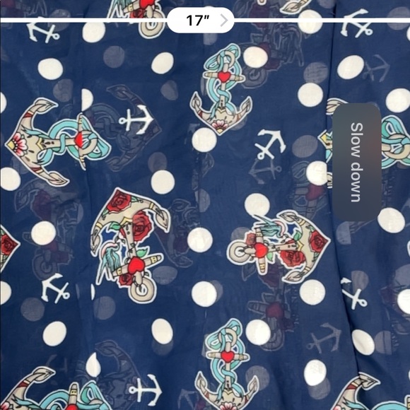 Hell Bunny Oceana Nautical Sailor blouse polka dot anchor print Size small - Picture 10 of 10